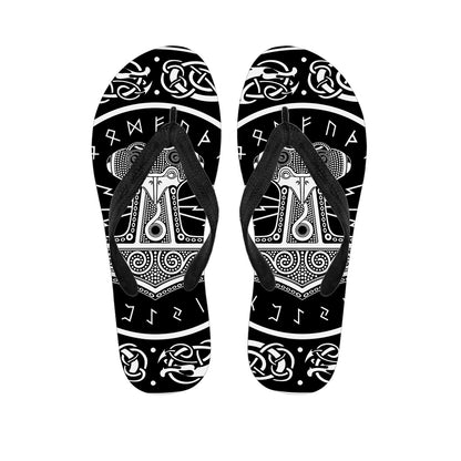 Mjolnir Norse Mythology Print Flip Flops