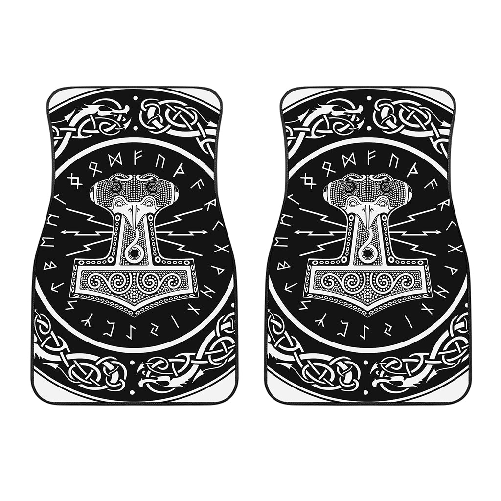 Mjolnir Norse Mythology Print Front Car Floor Mats