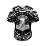 Mjolnir Norse Mythology Print Men's Baseball Jersey
