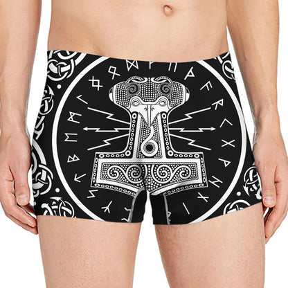 Mjolnir Norse Mythology Print Men's Boxer Briefs