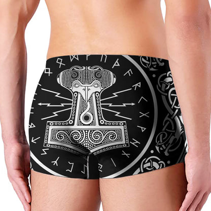 Mjolnir Norse Mythology Print Men's Boxer Briefs