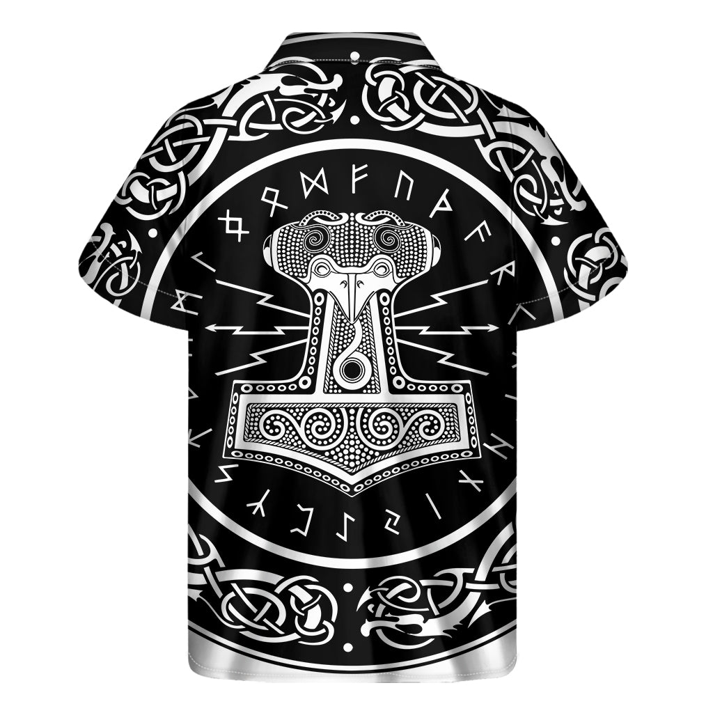 Mjolnir Norse Mythology Print Men's Short Sleeve Shirt