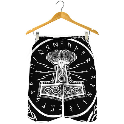 Mjolnir Norse Mythology Print Men's Shorts