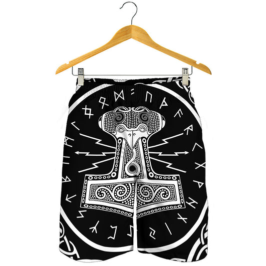 Mjolnir Norse Mythology Print Men's Shorts