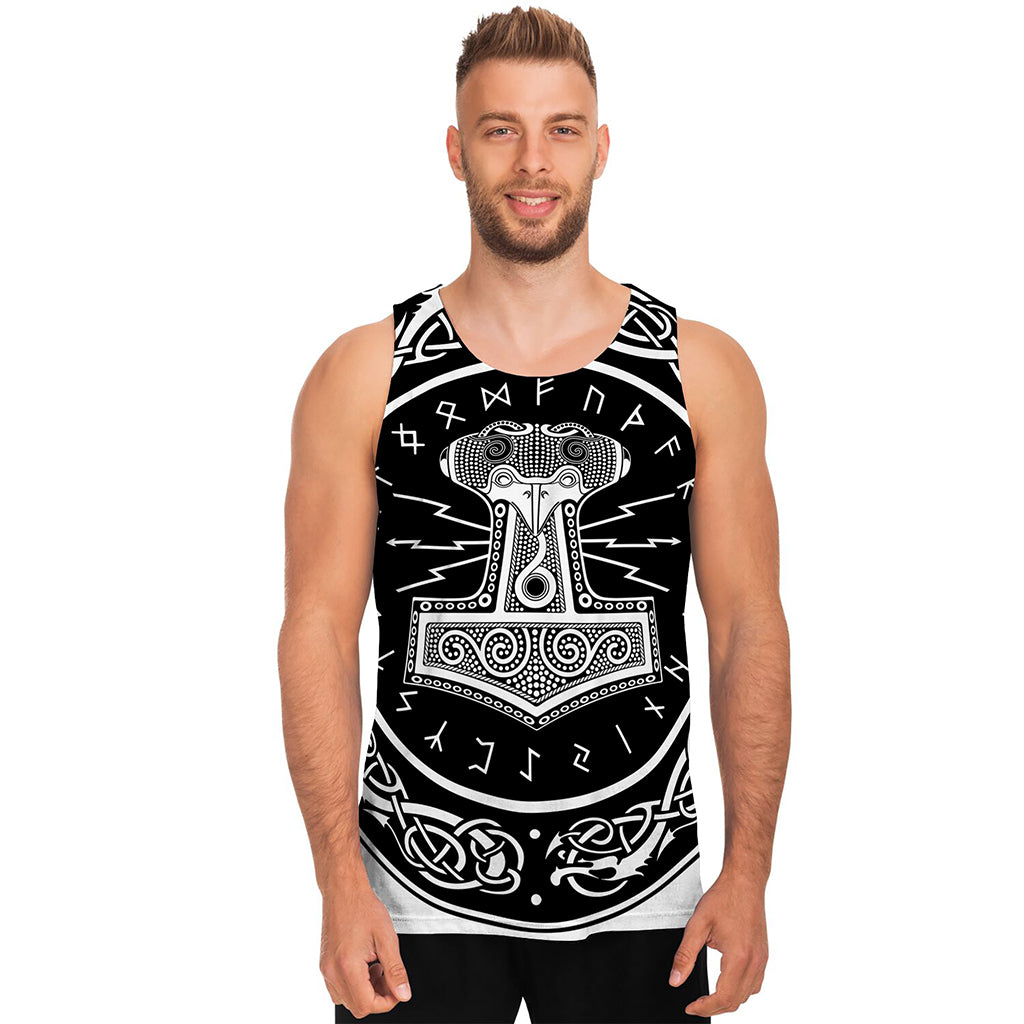 Mjolnir Norse Mythology Print Men's Tank Top