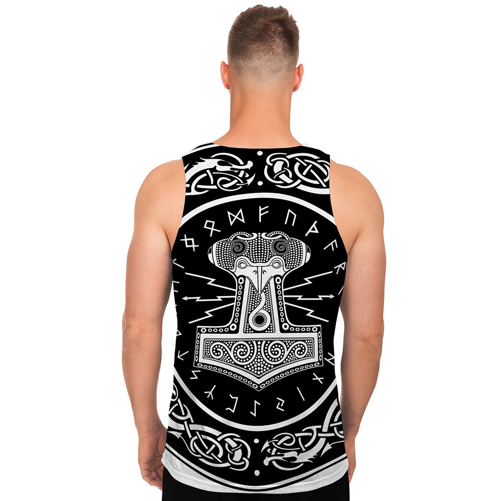 Mjolnir Norse Mythology Print Men's Tank Top