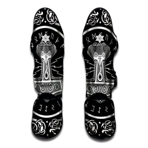 Mjolnir Norse Mythology Print Muay Thai Shin Guard