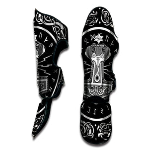 Mjolnir Norse Mythology Print Muay Thai Shin Guard