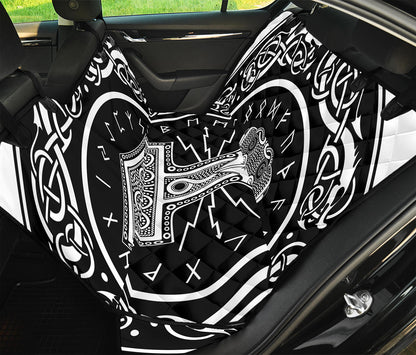 Mjolnir Norse Mythology Print Pet Car Back Seat Cover