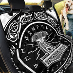 Mjolnir Norse Mythology Print Pet Car Back Seat Cover