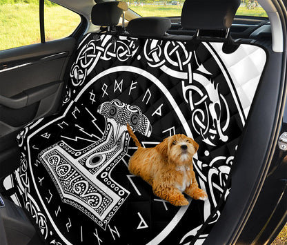 Mjolnir Norse Mythology Print Pet Car Back Seat Cover