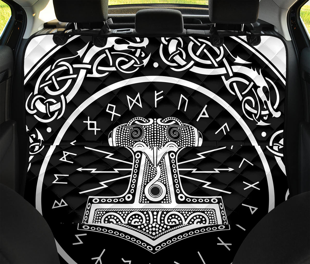 Mjolnir Norse Mythology Print Pet Car Back Seat Cover