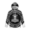 Mjolnir Norse Mythology Print Pullover Hoodie