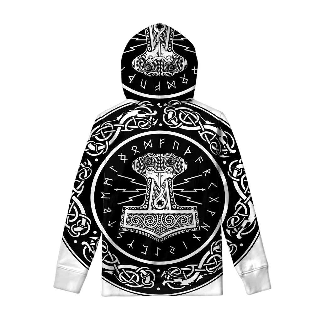 Mjolnir Norse Mythology Print Pullover Hoodie