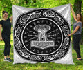 Mjolnir Norse Mythology Print Quilt