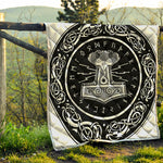 Mjolnir Norse Mythology Print Quilt