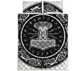Mjolnir Norse Mythology Print Quilt Bed Set