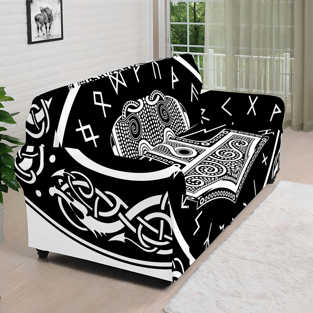 Mjolnir Norse Mythology Print Sofa Cover