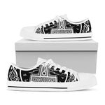 Mjolnir Norse Mythology Print White Low Top Shoes