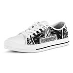 Mjolnir Norse Mythology Print White Low Top Shoes