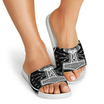 Mjolnir Norse Mythology Print White Slide Sandals