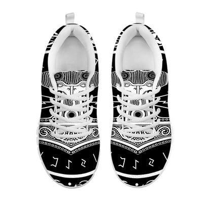 Mjolnir Norse Mythology Print White Sneakers