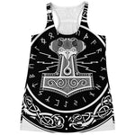 Mjolnir Norse Mythology Print Women's Racerback Tank Top