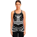 Mjolnir Norse Mythology Print Women's Racerback Tank Top