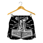 Mjolnir Norse Mythology Print Women's Shorts