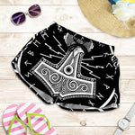 Mjolnir Norse Mythology Print Women's Shorts