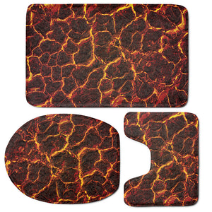 Molten Lava Print 3 Piece Bath Mat Set