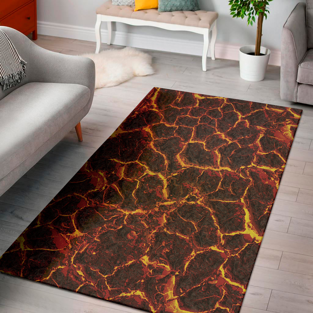 Molten Lava Print Area Rug