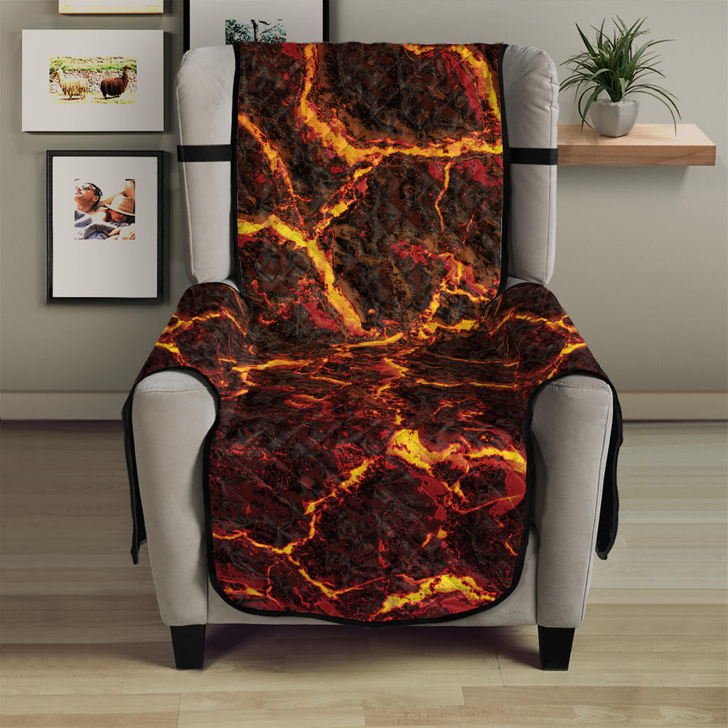 Molten Lava Print Armchair Protector