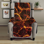 Molten Lava Print Armchair Protector