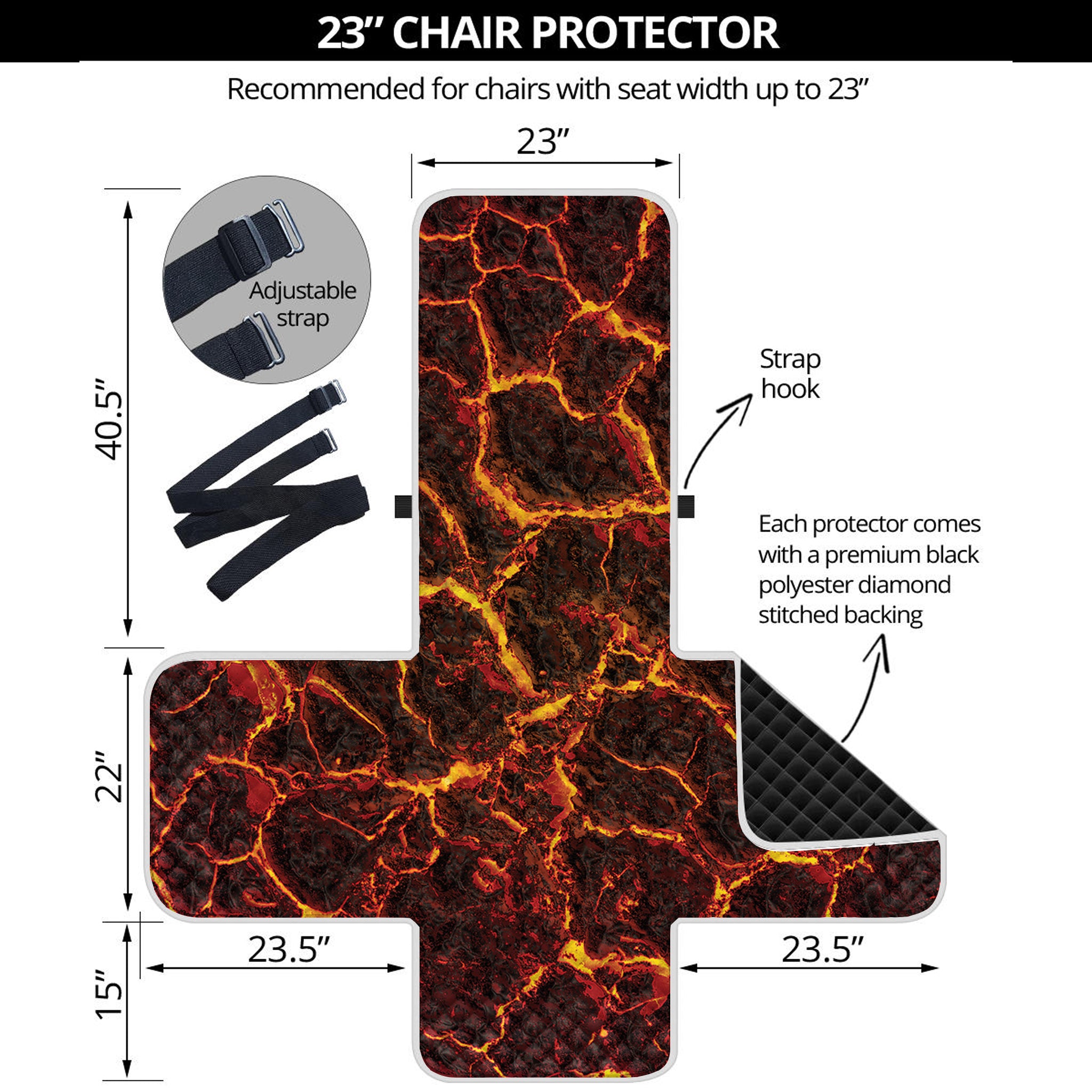 Molten Lava Print Armchair Protector