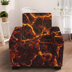 Molten Lava Print Armchair Slipcover