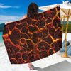 Molten Lava Print Beach Sarong Wrap