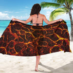 Molten Lava Print Beach Sarong Wrap