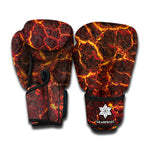 Molten Lava Print Boxing Gloves