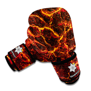 Molten Lava Print Boxing Gloves