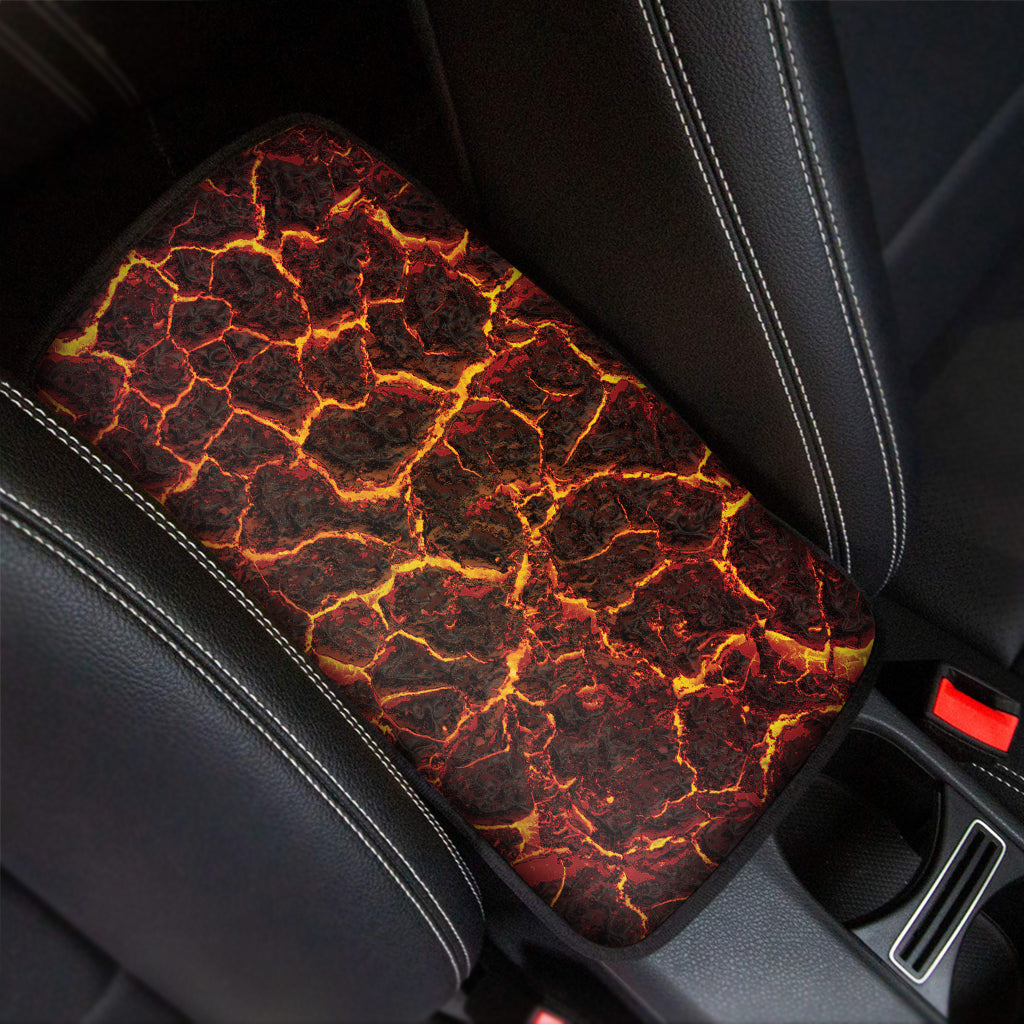 Molten Lava Print Car Center Console Cover