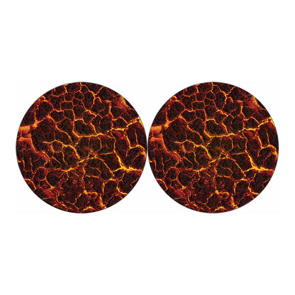 Molten Lava Print Car Coasters
