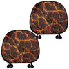 Molten Lava Print Car Headrest Covers