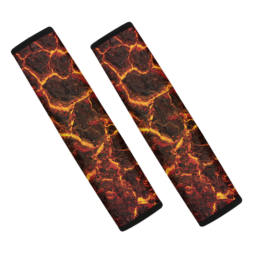 Molten Lava Print Car Seat Belt Covers