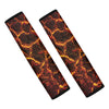 Molten Lava Print Car Seat Belt Covers