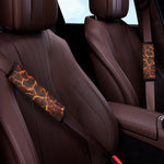 Molten Lava Print Car Seat Belt Covers