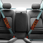 Molten Lava Print Car Seat Belt Covers