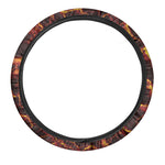 Molten Lava Print Car Steering Wheel Cover