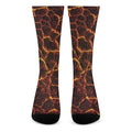 Molten Lava Print Crew Socks