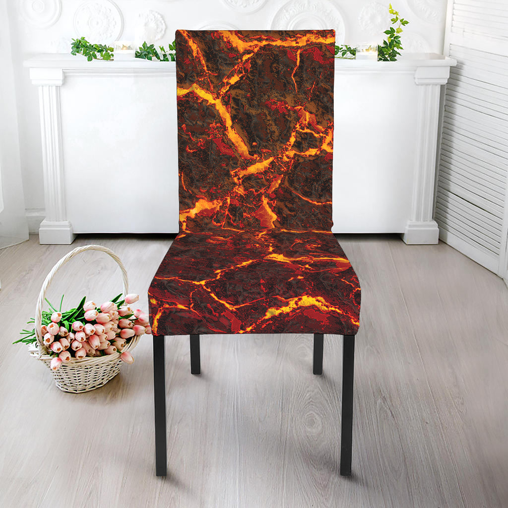 Molten Lava Print Dining Chair Slipcover